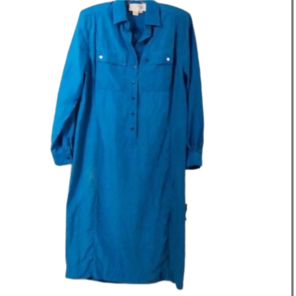 Schrader Dresses & Skirts - Schrader vintage 100% silk secretary shirt dress